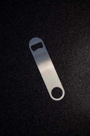 Premium flat brown bottle opener for effortless beer and soda cap removal - perfect addition to your barware collection