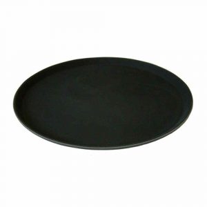Stylish 28cm Black Fiberglass Tray - Durable and Elegant Serving Tray for Home or Events - Buy Online Now!