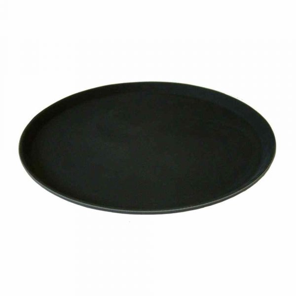 Stylish 28cm Black Fiberglass Tray - Durable and Elegant Serving Tray for Home or Events - Buy Online Now!