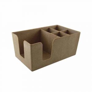 Wooden bar caddy organizer for eco-conscious cocktail enthusiasts - sustainable and stylish bar accessory