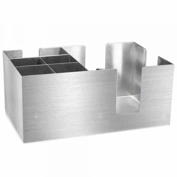 Stylish Stainless Steel Bar Caddy - Angelia Collection - Organize Your Bar in Style with this Inox Caddy - Perfect Addition to Your Home Bar Setup