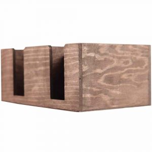 Premium Madeira Bar Caddy with 6 Compartments, 25x15x11cm - Organize Your Bar in Style!