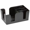 Premium Black Plastic Bar Caddy - Organize your bar tools in style with this sleek and durable caddy. Perfect for home or professional use.