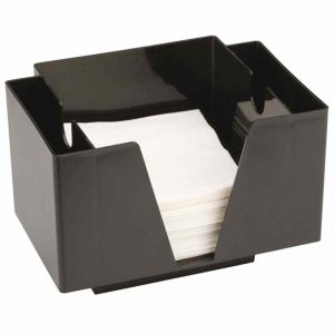 Modern black square caddy bar for elegant storage and organization