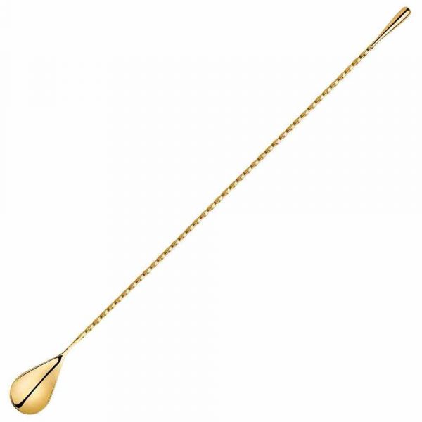 Premium 40cm Gold Bar Spoon Droplet by 47 Ronin - Elegant and Functional Tool for Cocktails - Shop Online Now!