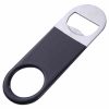 Premium black mini bar blade with vinyl coating for effortlessly opening bottles - a must-have accessory for bartenders and cocktail enthusiasts.