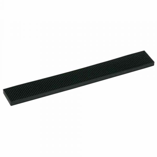 Premium Black 60x8cm Bar Mat - Sleek and Stylish Design, Ideal for Home Bars and Parties - Non-Slip Surface for Spills and Drips
