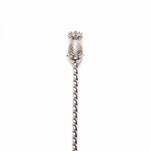Stainless Steel 33cm Pineapple Barspoon for Mixing Cocktails - Premium Quality Bar Tool for Home Bartenders - Buy Online Now!