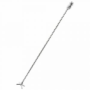 Stylish pineapple-themed bar spoon swizzle stick ideal for cocktails – elevate your drink presentation and impress your guests with this premium accessory.