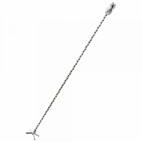 Stylish pineapple-themed bar spoon swizzle stick ideal for cocktails – elevate your drink presentation and impress your guests with this premium accessory.