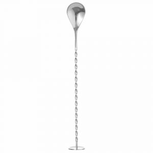 Premium 27cm Twisted Bar Spoon with Muddler for Mixing Cocktails - Essential Tool for Home Bartenders - Buy Now!