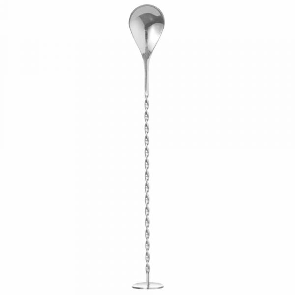 Premium 27cm Twisted Bar Spoon with Muddler for Mixing Cocktails - Essential Tool for Home Bartenders - Buy Now!