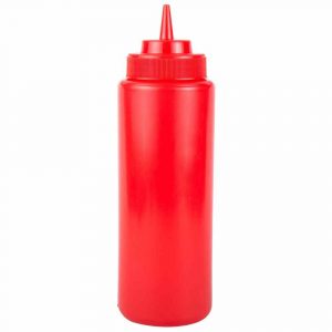 High-Quality 95cl Red Plastic Bottle with Lid - Convenient and Durable Storage Solution for Beverages