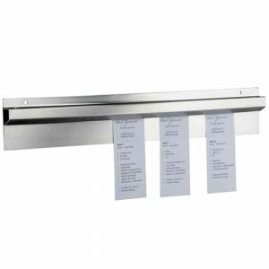 Durable and sleek stainless steel 60cm bill rail for organizing papers and bills efficiently - a must-have for any home or office space.