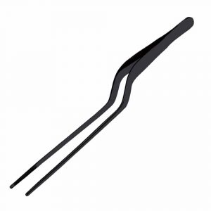 Premium 20cm Black Titanium Sushi Tong for Elegant Dining Experience