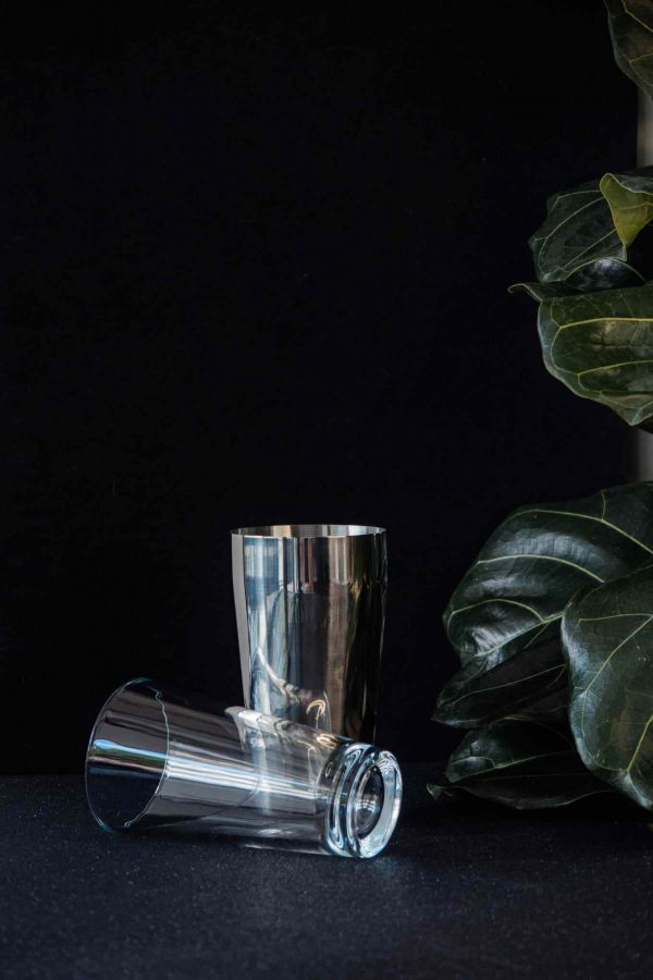 Premium Boston Shaker with Glass Cup for Bartenders, Cocktail Enthusiasts | Stainless Steel Martini Shaker Set, Barware Tool
