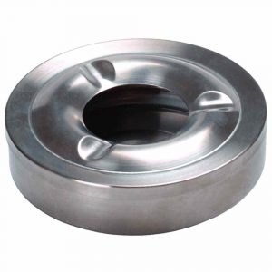 Premium Stainless Windset Ashtray with 11cm diameter - sleek, durable design for a smoke-free environment. Buy now for a stylish addition!