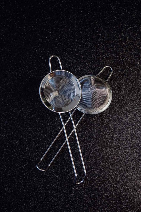 Sleek Silver Fine Mesh Strainer for Precision Filtering - Perfect Kitchen Tool for Straining, Sifting, and Draining Liquids