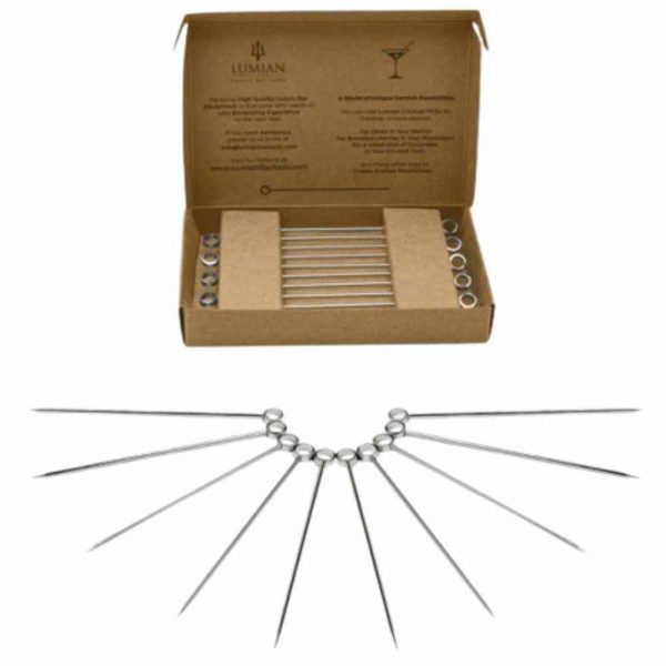 Set of 10 elegant cocktail picks for stylish drink presentation, perfect for parties and events. Buy now for a touch of sophistication!