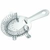 Elegant stainless steel 4-prong cocktail strainer for professional mixology, ideal for home bars and parties.