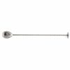 Stylish 28cm Bar Spoon with Inox Muddler for Mixing Cocktails - Premium Quality Stainless Steel Tool for Bartenders and Home Bars