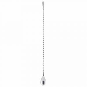 Stylish 30cm Stainless Steel Teardrop Bar Spoon for Stirring Cocktails - Essential Tool for Mixologists and Bartenders