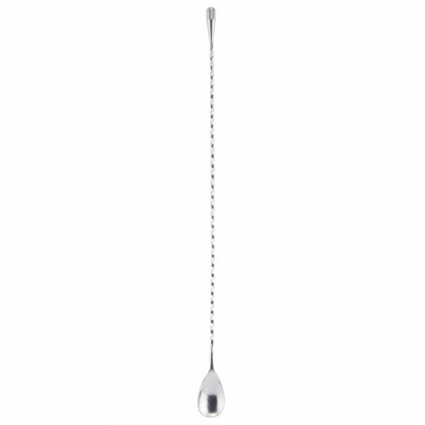 Stylish 30cm Stainless Steel Teardrop Bar Spoon for Stirring Cocktails - Essential Tool for Mixologists and Bartenders