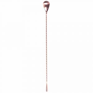 Teardrop 47 Ronin Copper Bar Spoon 40cm - Elegant and durable copper bar spoon for expert drink mixing, perfect addition to any bar set.