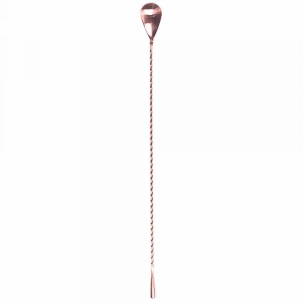 Teardrop 47 Ronin Copper Bar Spoon 40cm - Elegant and durable copper bar spoon for expert drink mixing, perfect addition to any bar set.