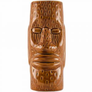 Handcrafted Easter Island Tiki Cup 45cl in premium ceramics for exotic and unique beverages at home or in bars.