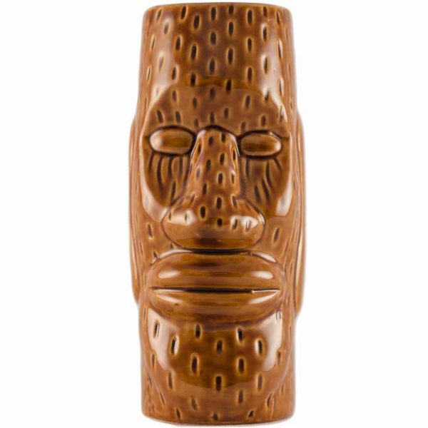 Handcrafted Easter Island Tiki Cup 45cl in premium ceramics for exotic and unique beverages at home or in bars.