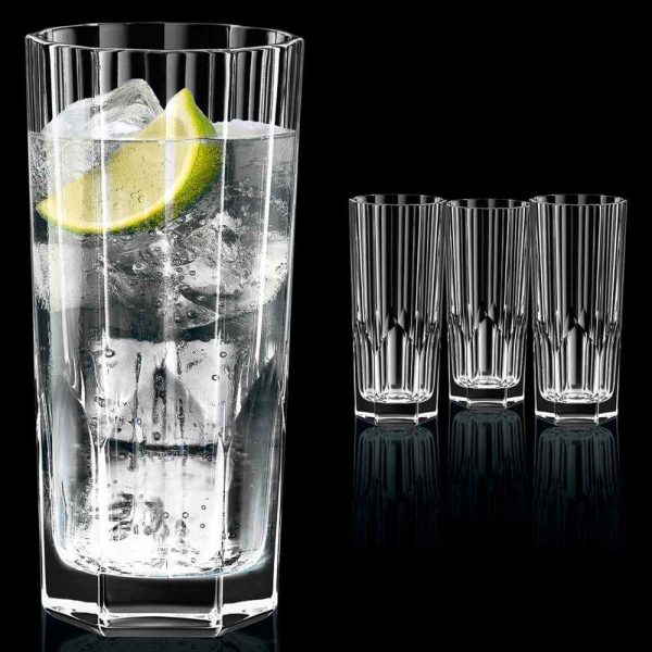 Set of 4 premium COPOS NACHTMANN cocktail highball glasses with Aspen design, each holding 30.9cl. Elevate your drinking experience.
