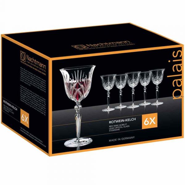NACHTMANN PALAIS red wine cups, 23cl - Elegant crystal glassware for sophisticated wine enthusiasts. Perfect for special occasions.