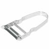 Effortlessly peel fruits and vegetables with the Quick Cross Peeler S/S - a durable stainless steel kitchen essential for fast food prep.