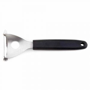 Precision stainless steel swivel peeler for effortless peeling - essential kitchen tool for home cooks and professional chefs.