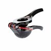 Black and red double citrus juicer, perfect for fresh squeezes. Effortlessly extract every drop with this sleek kitchen essential.