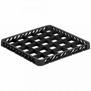 Premium 4.5cm Rack with 25 Cups in Black Plastic, 50x50cm - Organize in Style and Maximize Space - Buy Now!