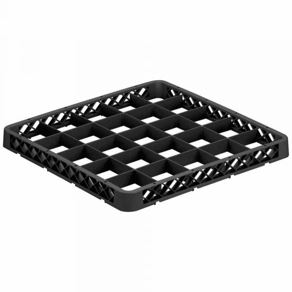 Premium 4.5cm Rack with 25 Cups in Black Plastic, 50x50cm - Organize in Style and Maximize Space - Buy Now!