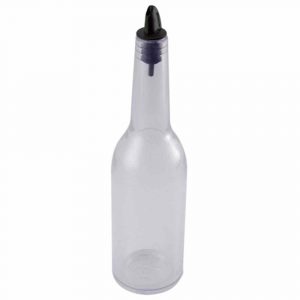 Clear K-Resin Flair Bottle - Enhance your liquid presentations with this high-quality, clear bottle for flair bartending. Perfect for online sales.