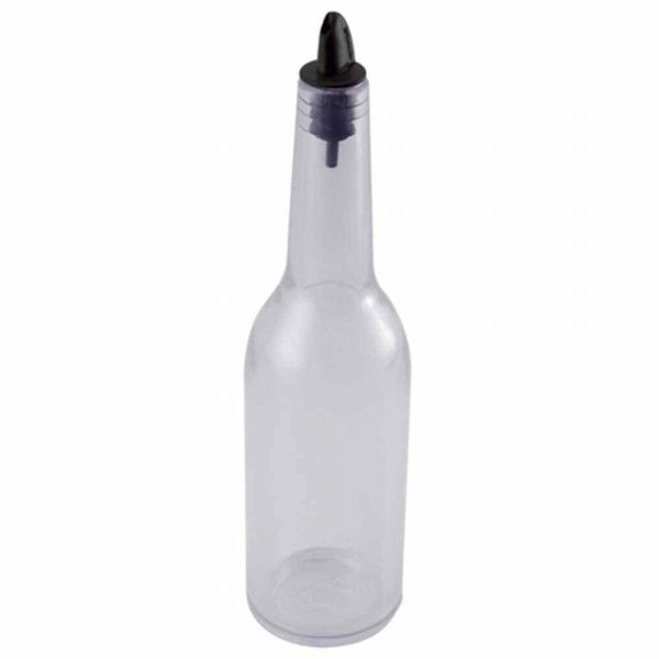 Clear K-Resin Flair Bottle - Enhance your liquid presentations with this high-quality, clear bottle for flair bartending. Perfect for online sales.