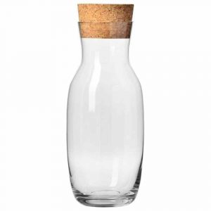 1LT Glass Bottle with Corker - Elegant and Functional Storage Solution for Liquids, Ideal for Home or Commercial Use