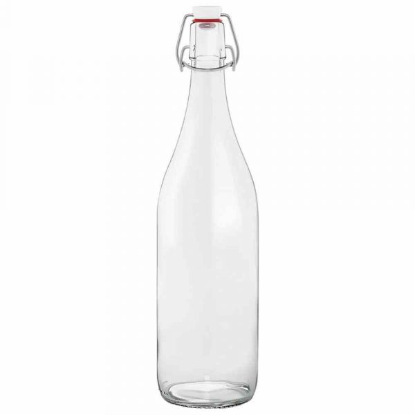 Premium 1L Glass Carafe with Swivel Plastic Lid - Elegant and functional design for serving beverages, perfect for home or events.