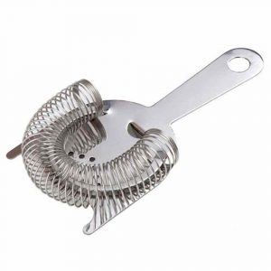 Durable 2 Prong Inox Hawthorne Strainer - Premium stainless steel accessory for cocktails, stylish and functional. Perfect tool for bar enthusiasts.
