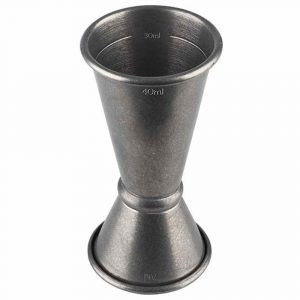 Stylish Japanese Jigger 20/40ml S/S Antique for Precise Mixology - Premium Stainless Steel Bar Tool for Cocktails