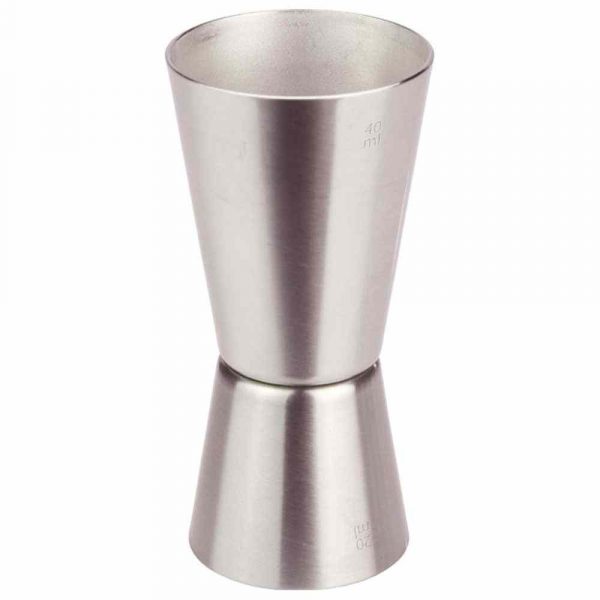 Premium Jigger Classic 20x40ml Brushed Stainless Steel Bar Tool for Accurate Cocktail Measurements - Durable and Stylish Bartending Accessory
