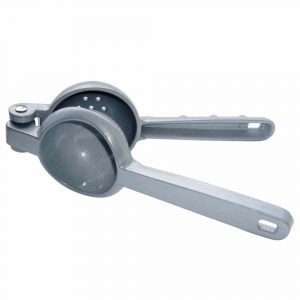 Premium Silver Zinc Alloy Lime/Lemon Squeezer 00705-SIL - Effortlessly extract juice with this elegant kitchen gadget!