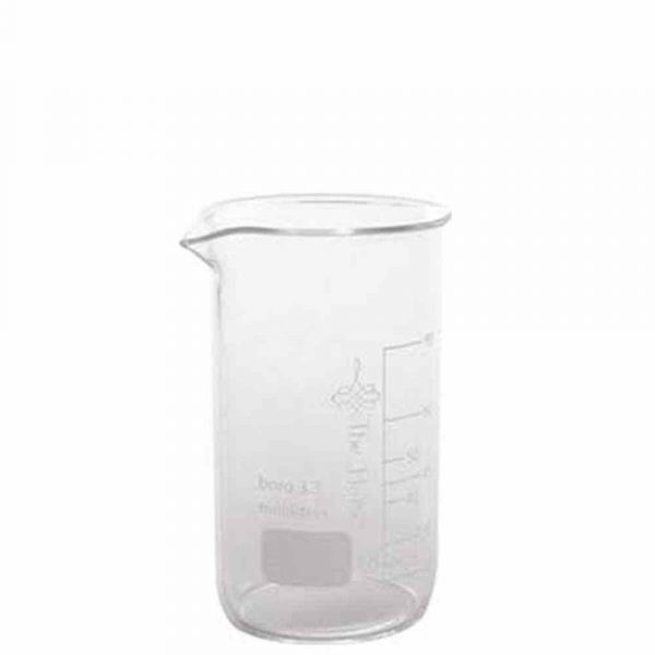 Durable and precise METER 20/30/40/45/50/60/90ml glass labware for accurate measurements in scientific experiments.