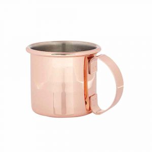 Stylish mini copper jigger mug, 60ml capacity, perfect for precision cocktail making, high-quality craftsmanship.