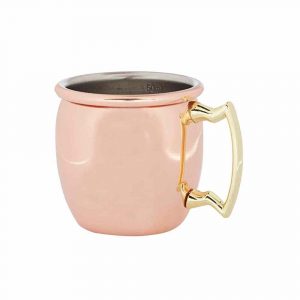 Stylish Mini Copper Jigger Mug Curved 60ml - Perfect for Cocktails and Drinks, Rustic Charm for Home Bar - Buy Online Now!
