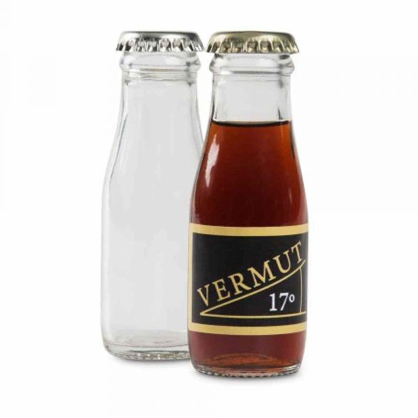 Premium 7cl Mini Vermouth Glass Bottle for Stylish Cocktails - Ideal for Home Bars and Parties - Elegant Small Glass Vial
